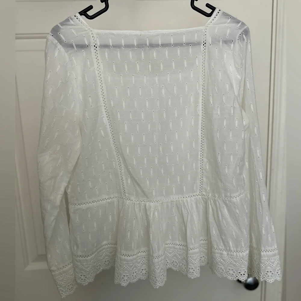 Anthropologie Meadow Rue Edelyn Ruffled Lace Blouse